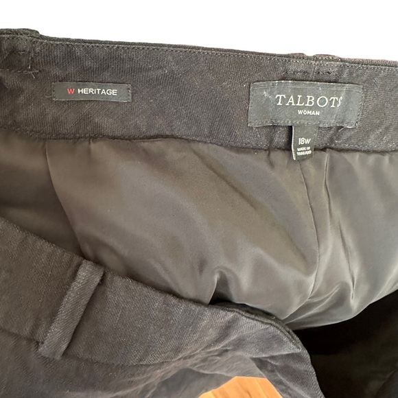 Talbots Womens Black 100% Linen Straight Leg Trouser with Elastic Waist Size 18w - Picture 11 of 14